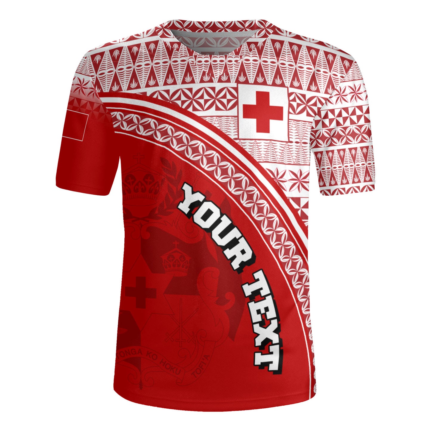 Tonga Custom Personalised Rugby Jersey Tongan Ngatu Pattern Curve Style