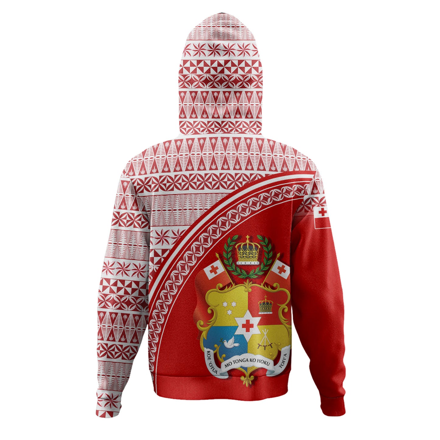 Tonga Custom Personalised Hoodie Tongan Ngatu Pattern Curve Style