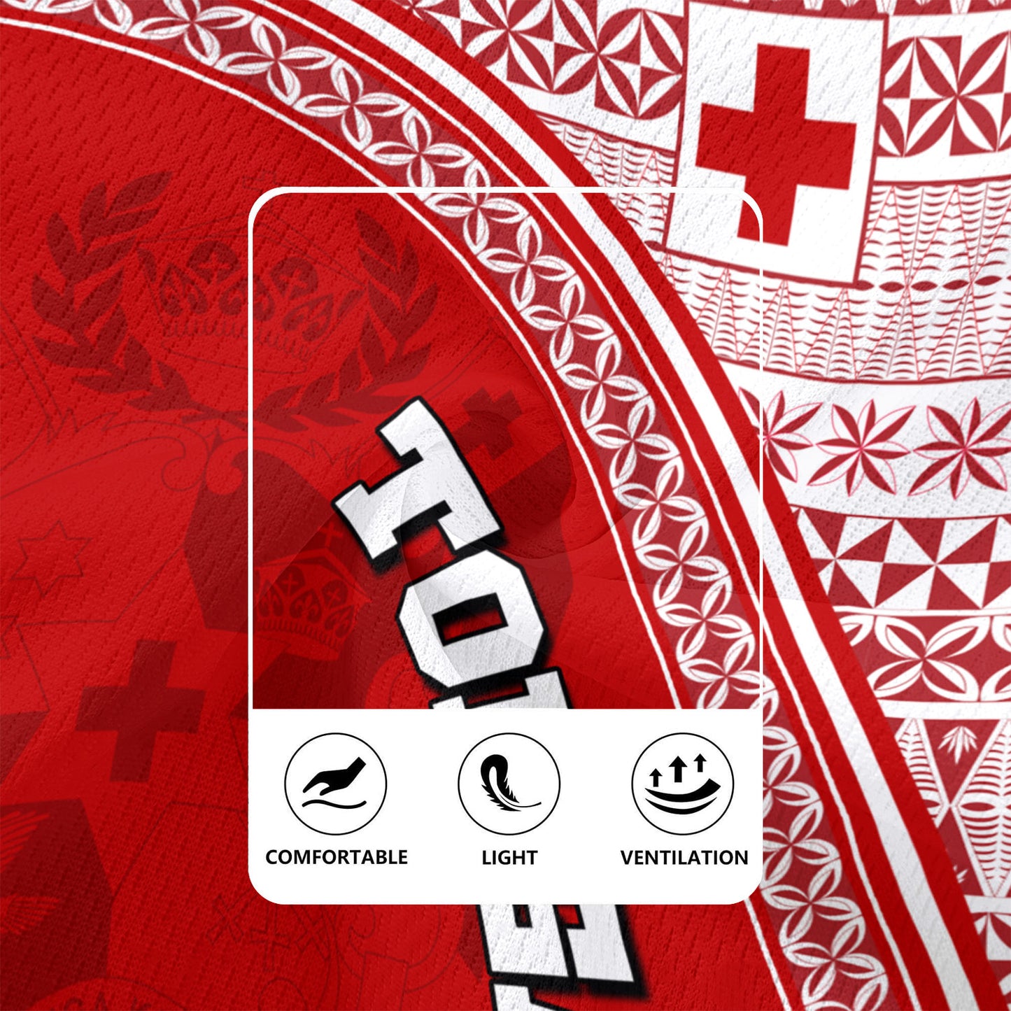 Tonga Custom Personalised Rugby Jersey Tongan Ngatu Pattern Curve Style