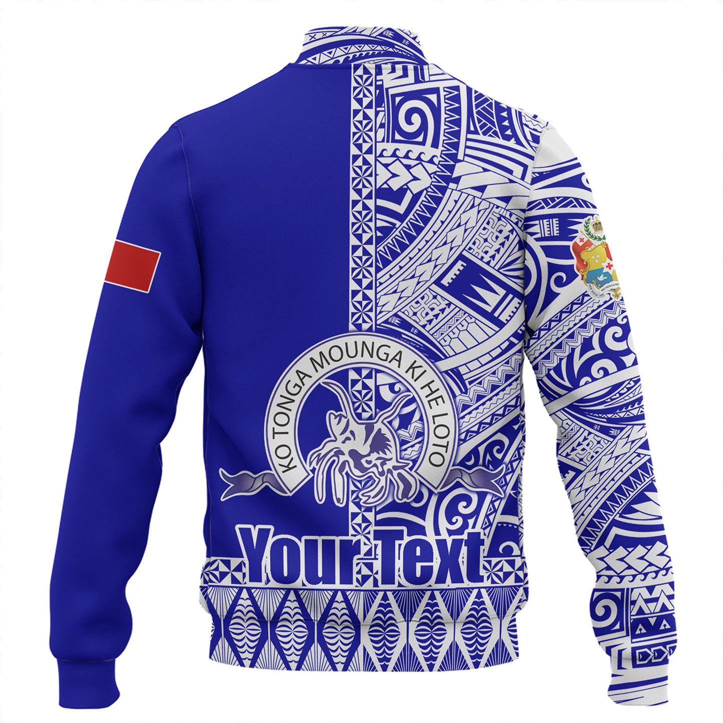 Tonga Custom Personalised Baseball Jacket Tupou College Toloa Simple Ngatu Patterns