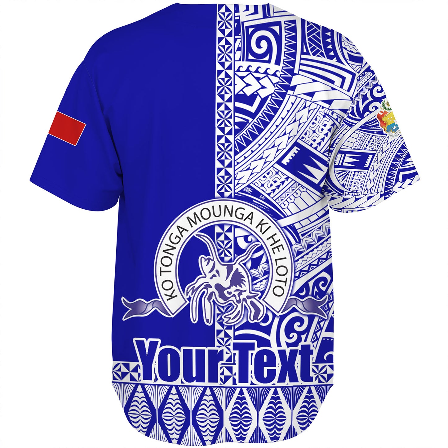 Tonga Custom Personalised Baseball Shirt Tupou College Toloa Simple Ngatu Patterns