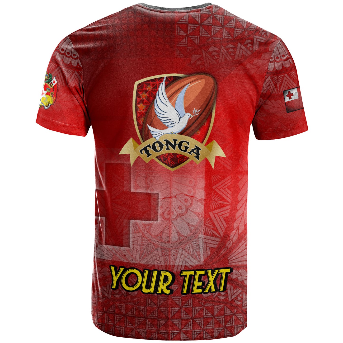 Tonga Custom Personalised T-Shirt Tongan Flag Rugby Pride Style