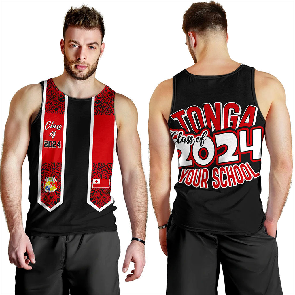 Tonga Tank Top Custom Flag Polynesia Tribal Grad Style