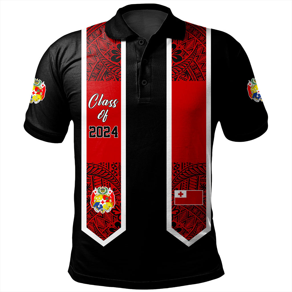 Tonga Polo Shirt Custom Flag Polynesia Tribal Grad Style