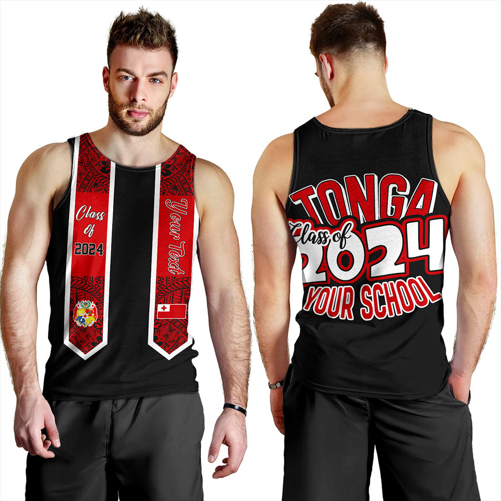 Tonga Tank Top Custom Flag Polynesia Tribal Grad Style