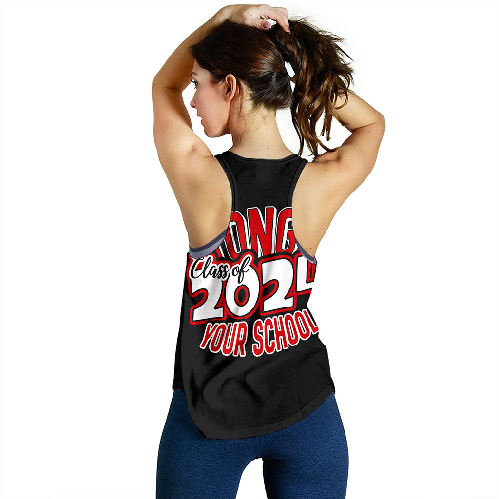 Tonga Women Tank Custom Flag Polynesia Tribal Grad Style