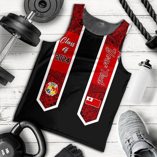 Tonga Tank Top Custom Flag Polynesia Tribal Grad Style