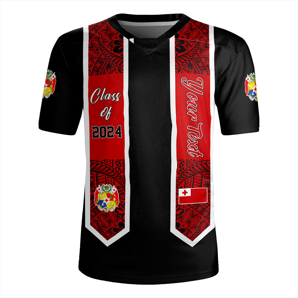 Tonga Rugby Jersey Custom Flag Polynesia Tribal Grad Style