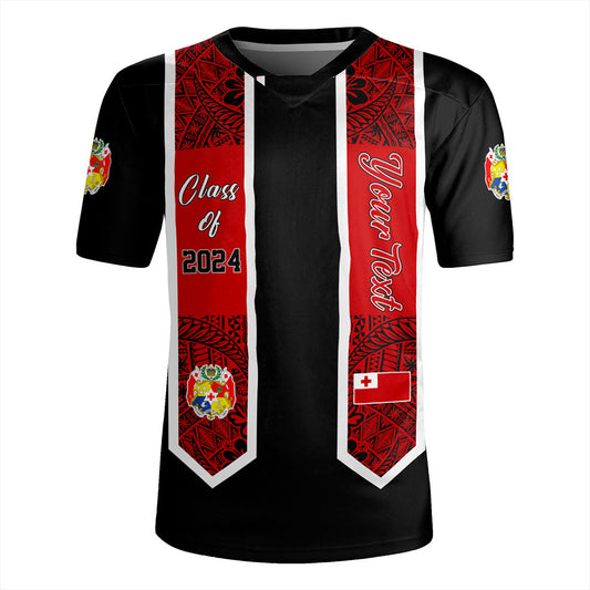 Tonga Rugby Jersey Custom Flag Polynesia Tribal Grad Style