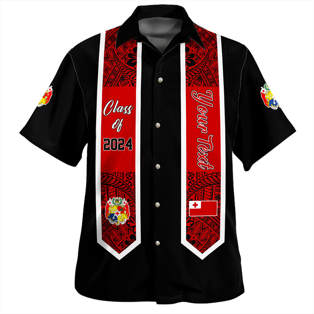 Tonga Hawaiian Shirt Custom Flag Polynesia Tribal Grad Style