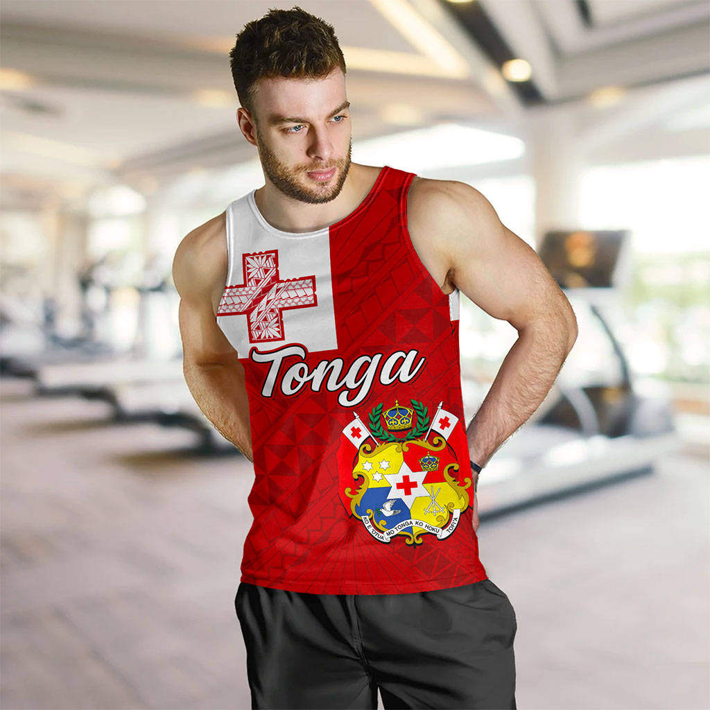 Tonga Tank Top Flag Design With Pattern
