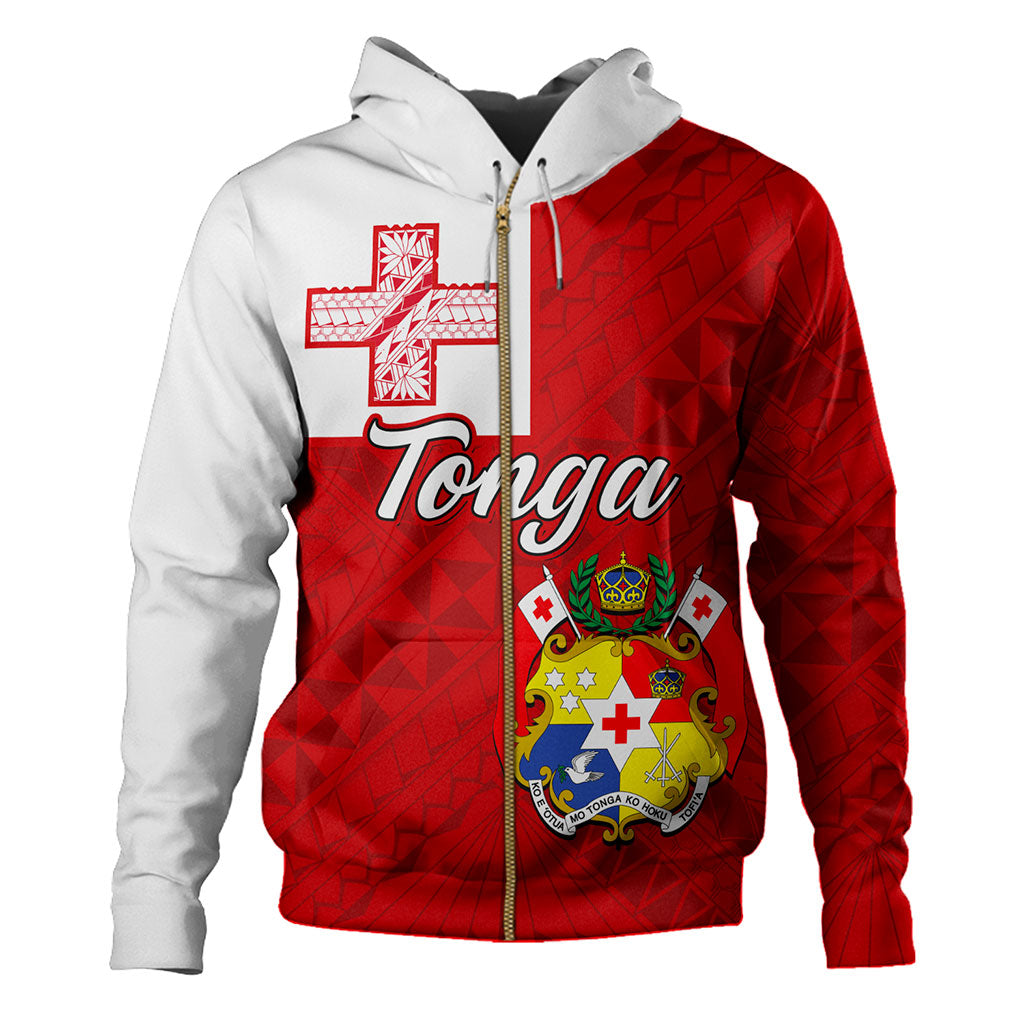 Tonga Hoodie Flag Design With Pattern