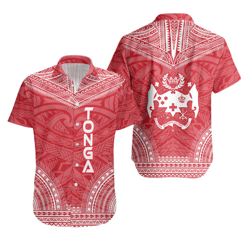 Tonga Polynesian Chief Short Sleeve Shirt - Flag Version