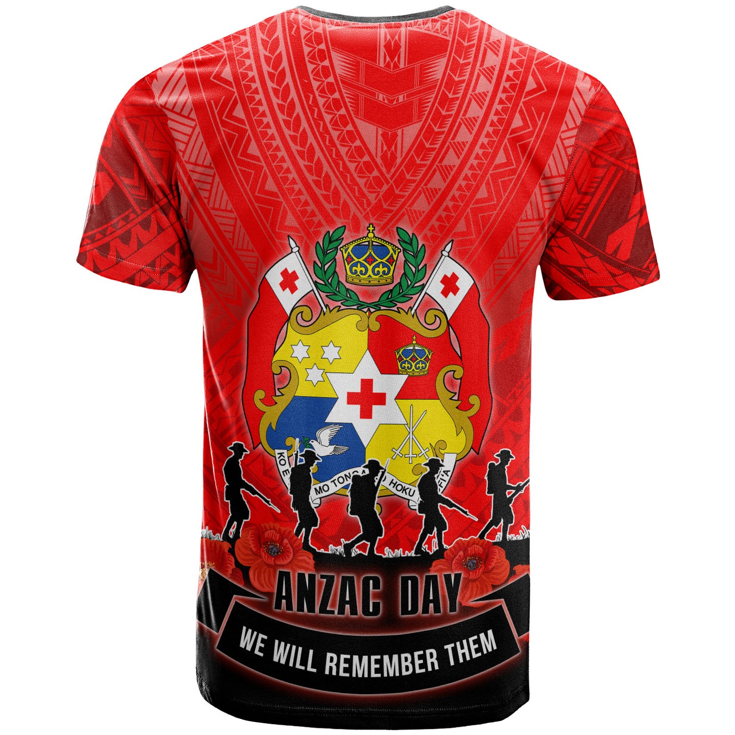 Tonga Custom Personalised T-Shirt - Tonga Anzac Remembrance Day T-Shirt