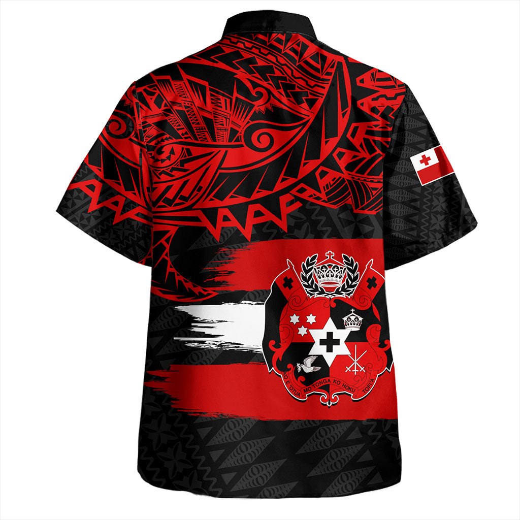 Tonga Hawaiian Shirt Tribal Polynesian Grunge Flag
