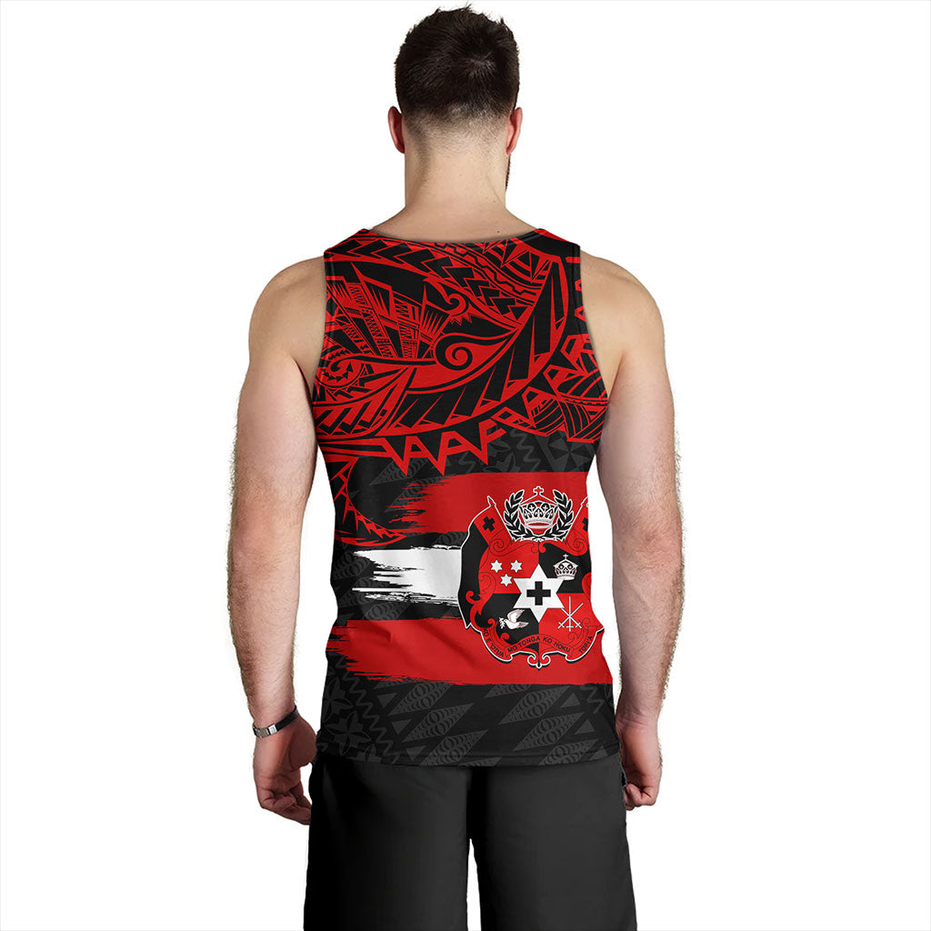 Tonga Tank Top Tribal Polynesian Grunge Flag