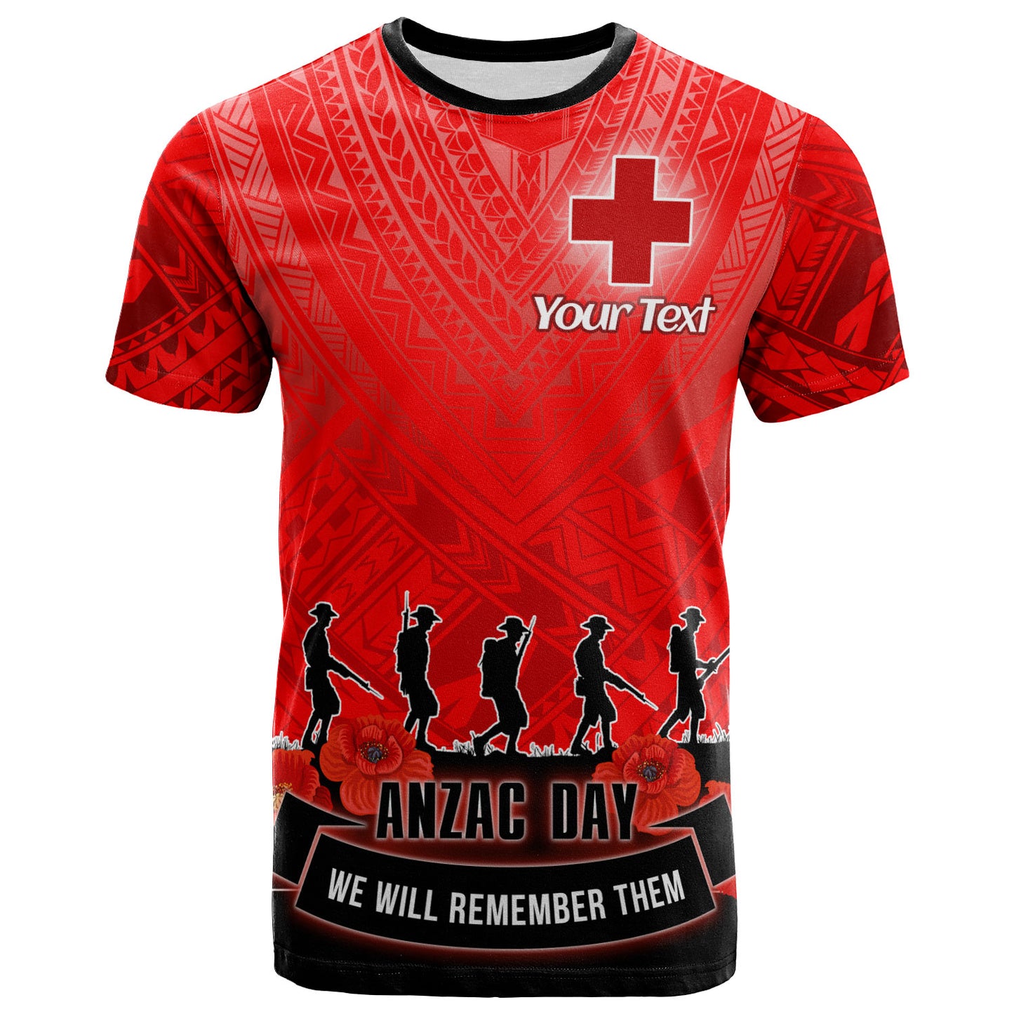 Tonga Custom Personalised T-Shirt - Tonga Anzac Remembrance Day T-Shirt
