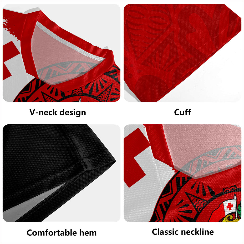 Tonga Rugby Jersey Coat Of Arms Tribal Polynesian