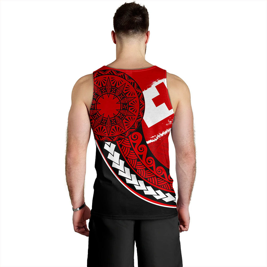 Tonga Tank Top Flag Pattern Circle Style