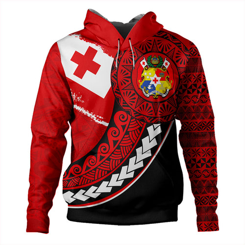 Tonga Hoodie Flag Pattern Circle Style