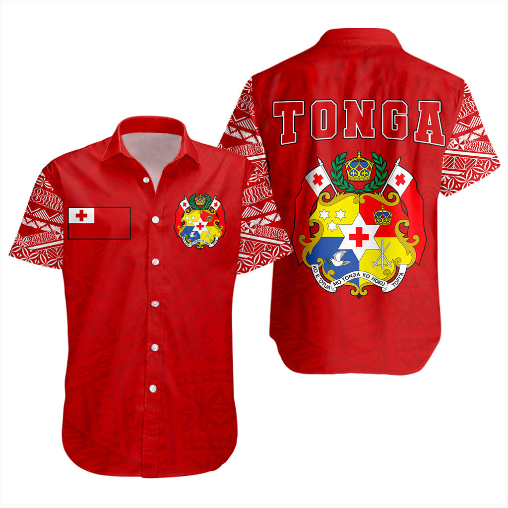 Tonga Short Sleeve Shirt Ngatu Pattern Seal Athletic