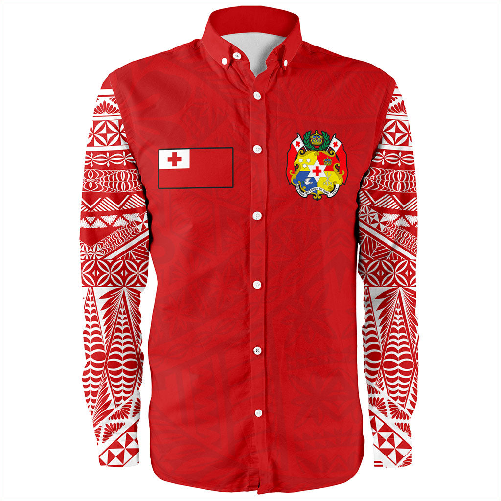Tonga Long Sleeve Shirt Ngatu Pattern Seal Athletic