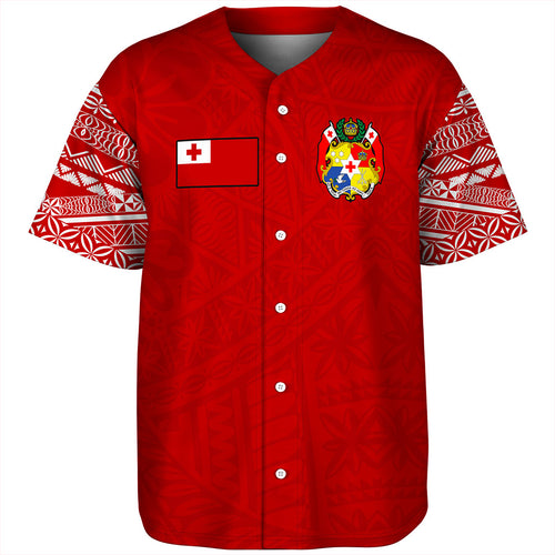 Tonga Baseball Shirt Ngatu Pattern Seal Athletic