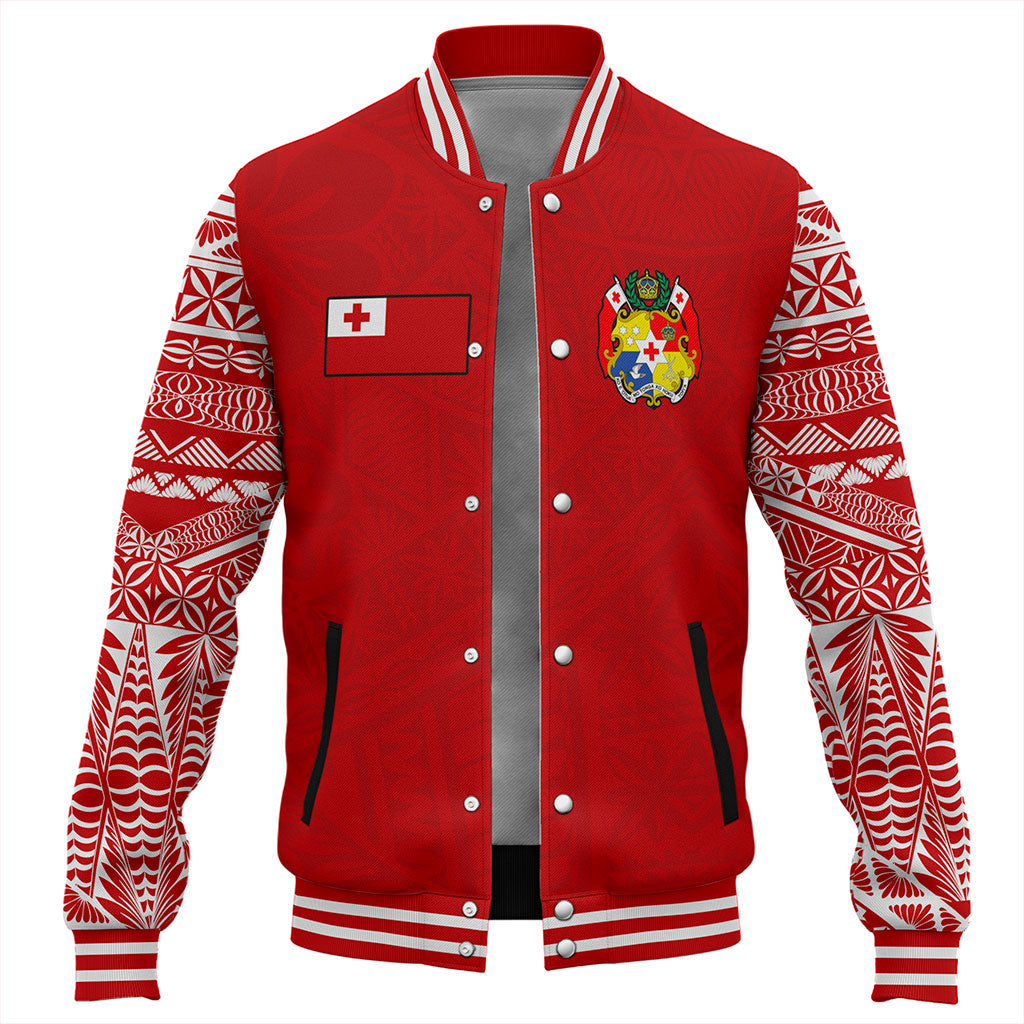 Tonga Baseball Jacket Ngatu Pattern Seal Athletic