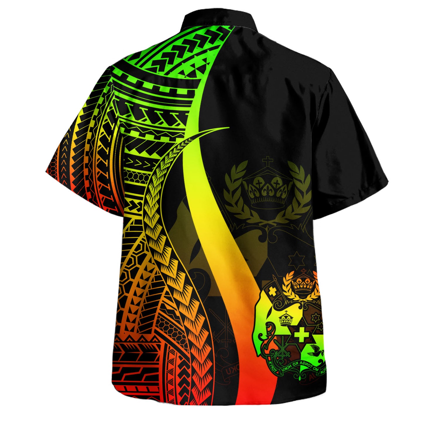 Tonga Custom Personalised Hawaiian Shirt Polynesian Tentacle Tribal Pattern