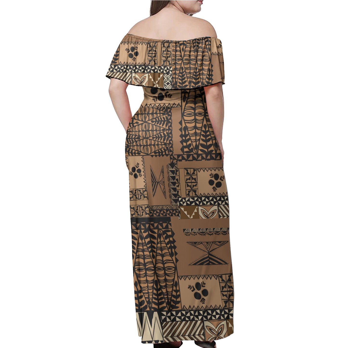 Tonga Combo Off Shoulder Long Dress And Shirt Tonga Siapo