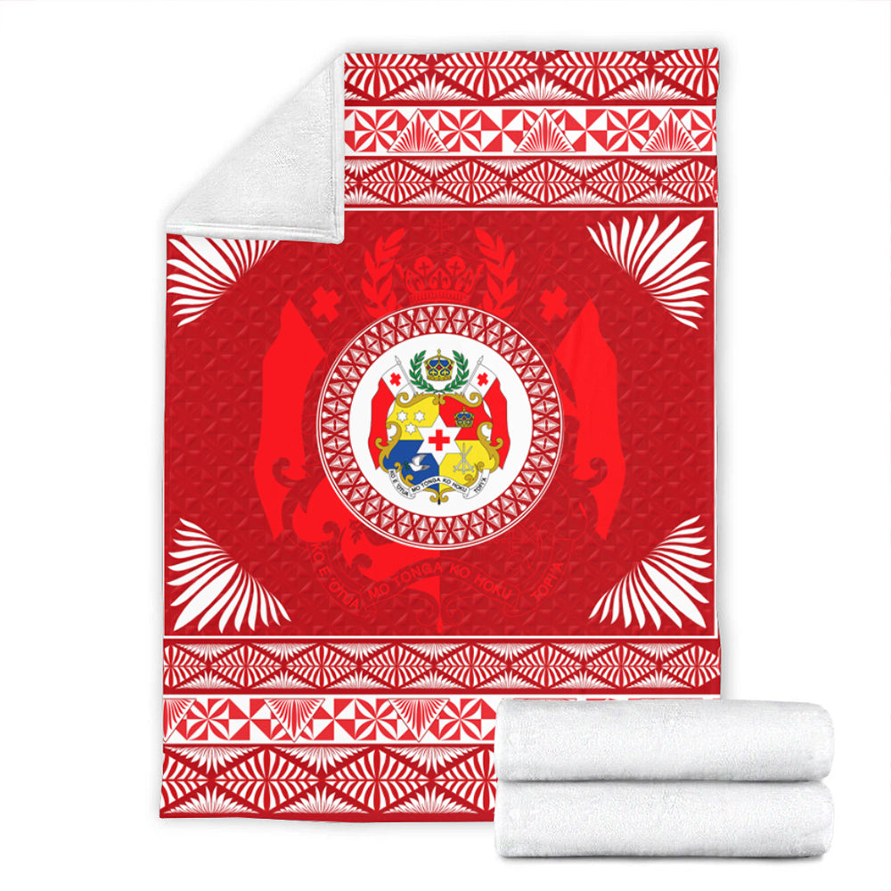 Tonga Premium Blanket Ngatu Pattern Coat Of Arms Style