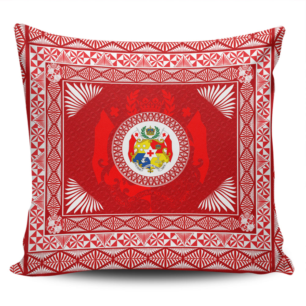 Tonga Pillow Cover Ngatu Pattern Coat Of Arms Style