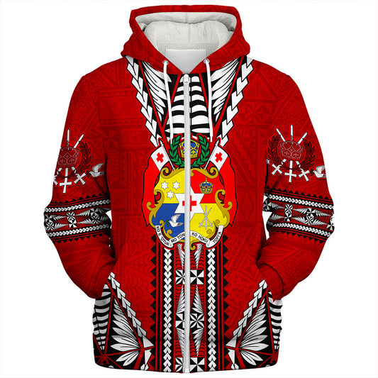 Tonga Sherpa Hoodie Traditional Tongan Piece