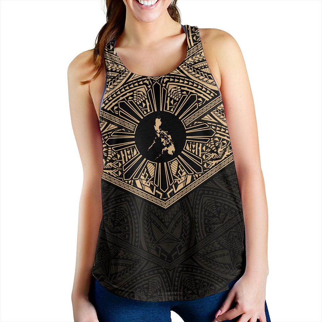 Philippines Filipinos Women Tank Traditional Tribal Tattoo Sun