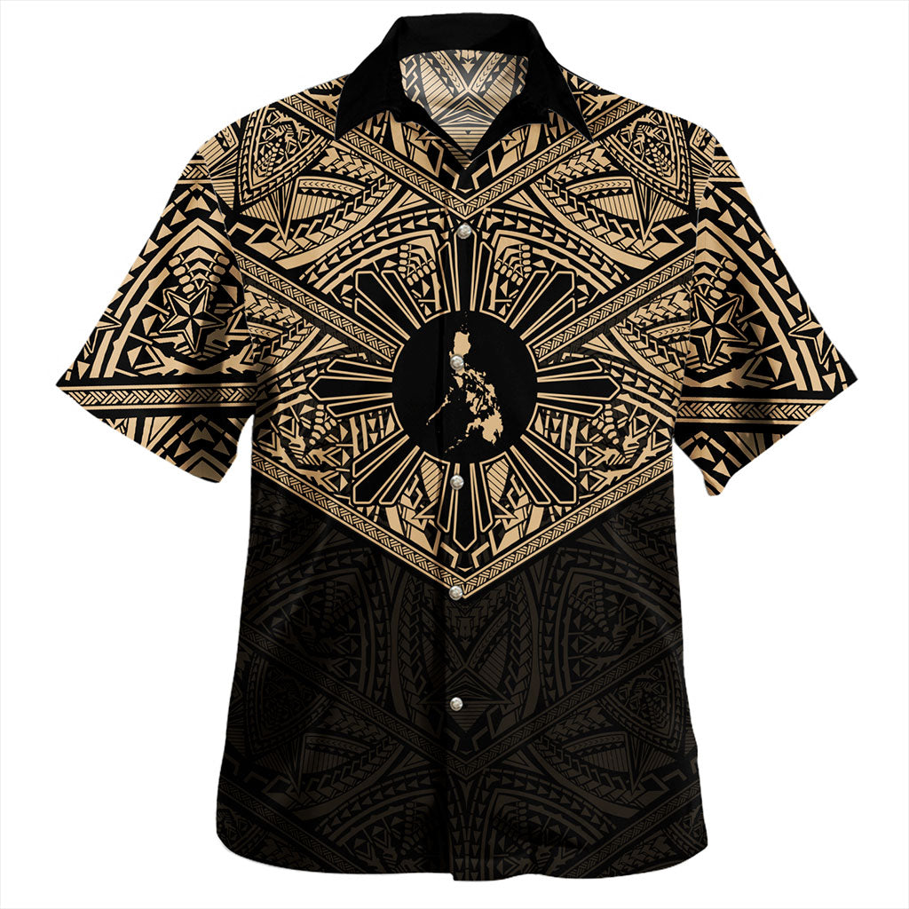Philippines Filipinos Hawaiian Shirt Traditional Tribal Tattoo Sun
