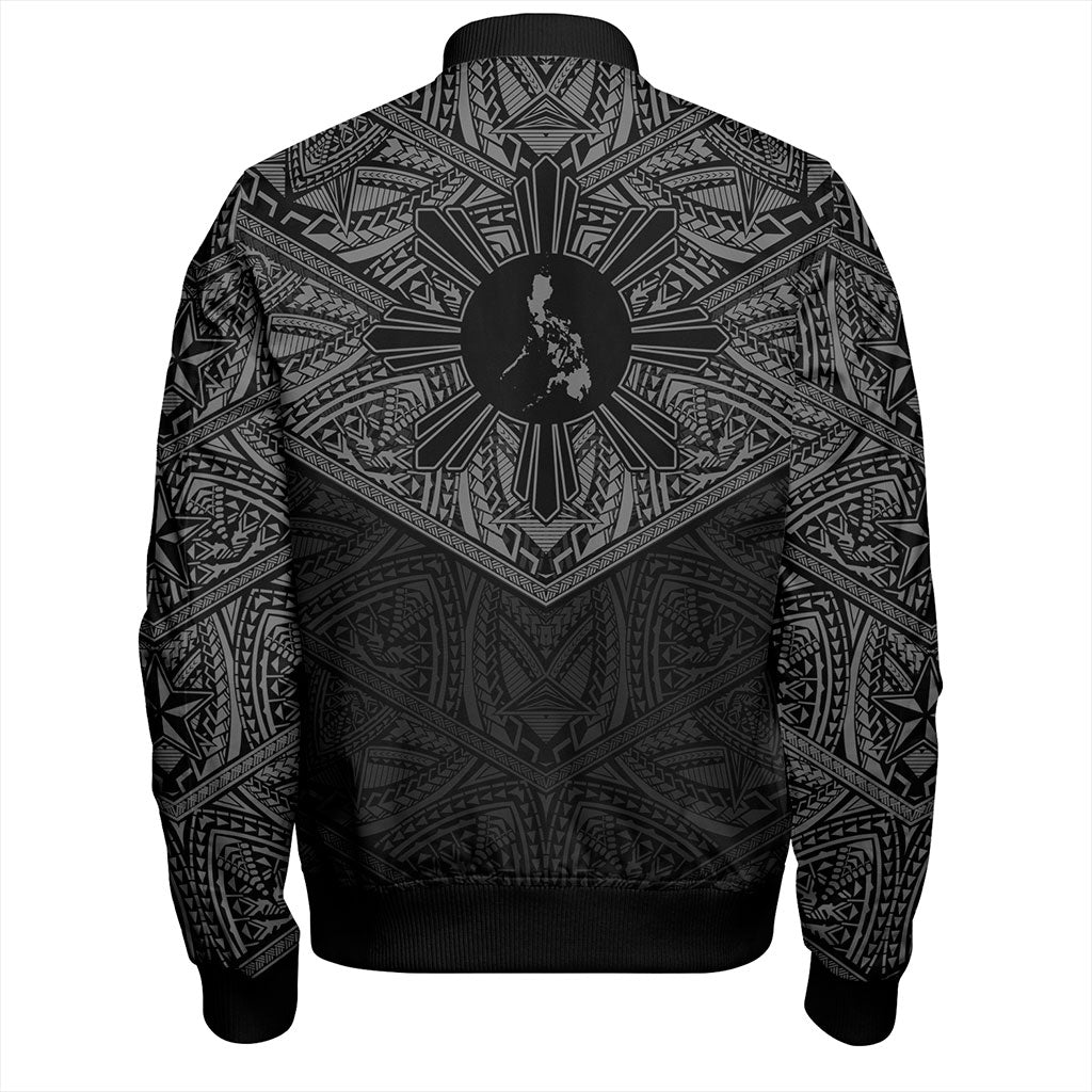 Philippines Filipinos Bomber Jacket Traditional Tribal Tattoo Sun