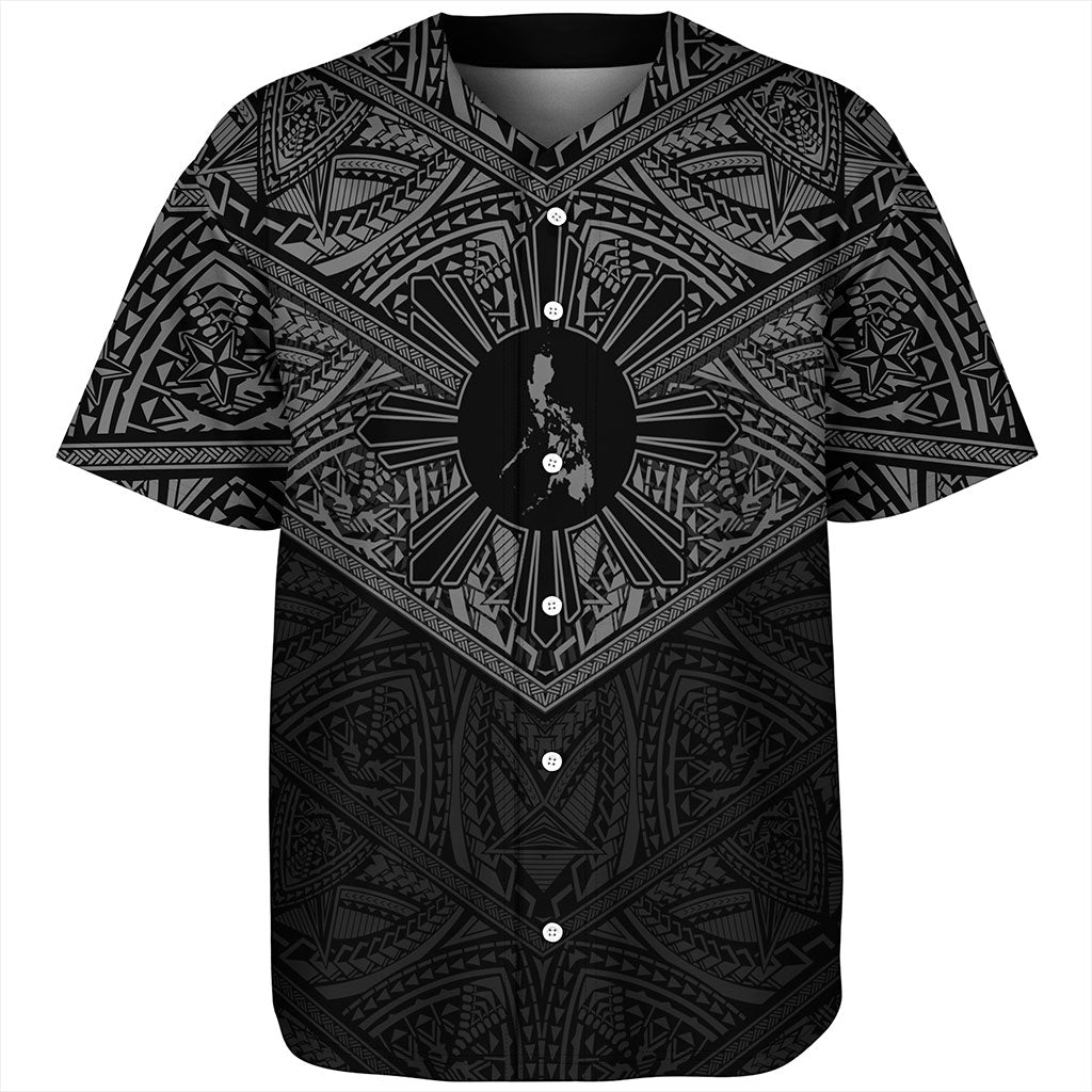 Philippines Filipinos Baseball Shirt Traditional Tribal Tattoo Sun