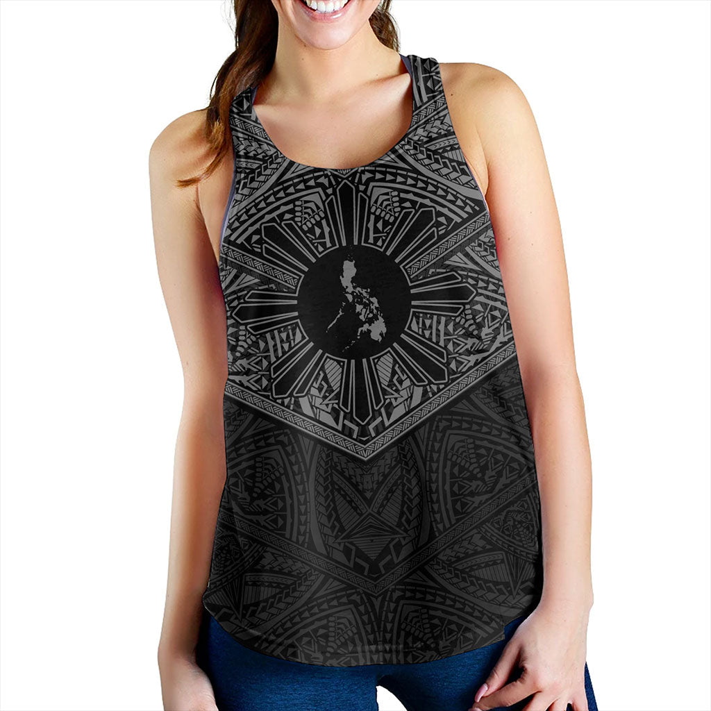 Philippines Filipinos Women Tank Traditional Tribal Tattoo Sun
