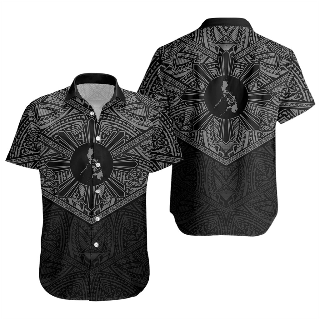 Philippines Filipinos Short Sleeve Shirt Traditional Tribal Tattoo Sun