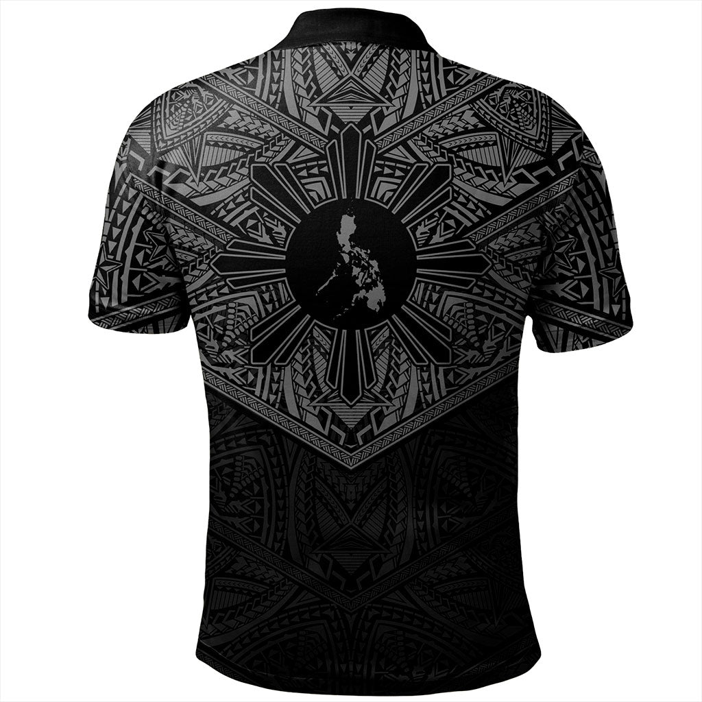 Philippines Filipinos Polo Shirt Traditional Tribal Tattoo Sun