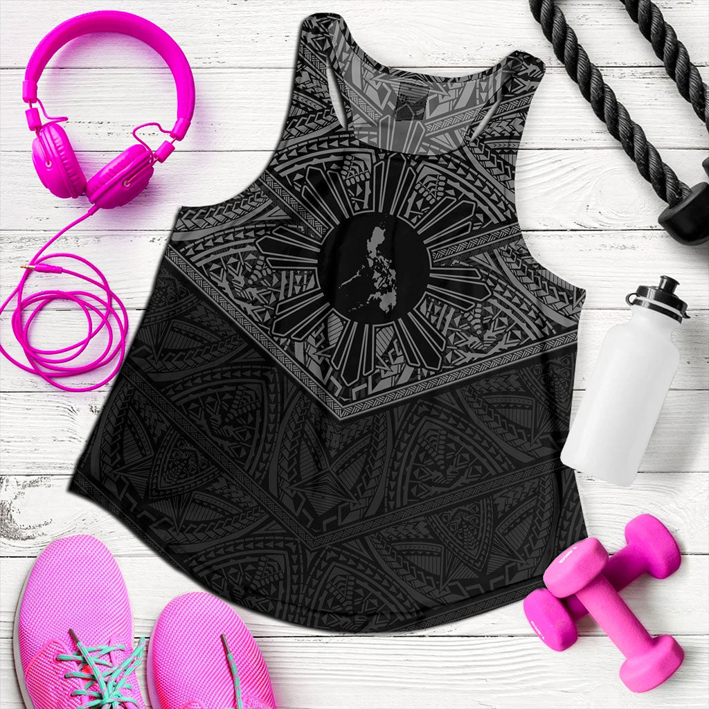 Philippines Filipinos Women Tank Traditional Tribal Tattoo Sun