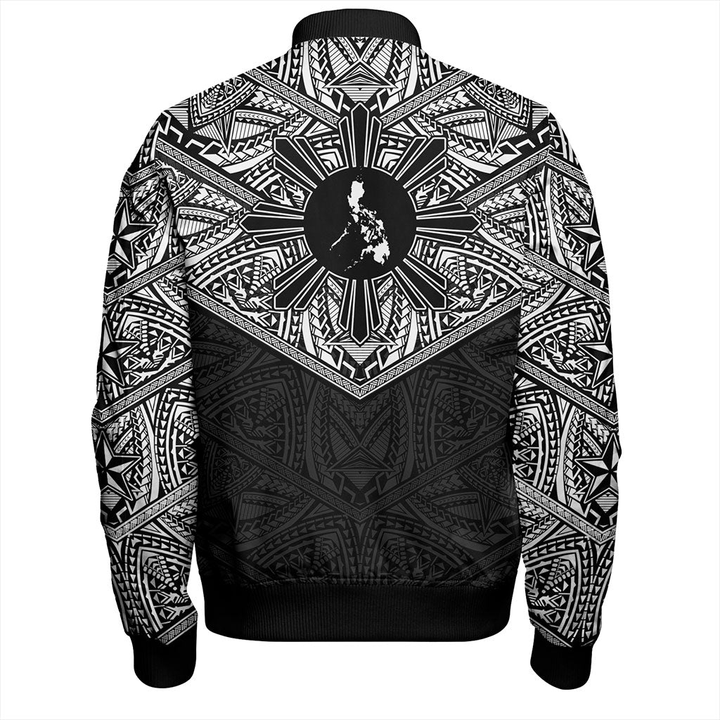 Philippines Filipinos Bomber Jacket Traditional Tribal Tattoo Sun