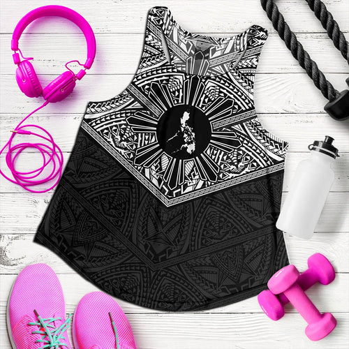 Philippines Filipinos Women Tank Traditional Tribal Tattoo Sun
