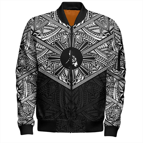 Philippines Filipinos Bomber Jacket Traditional Tribal Tattoo Sun