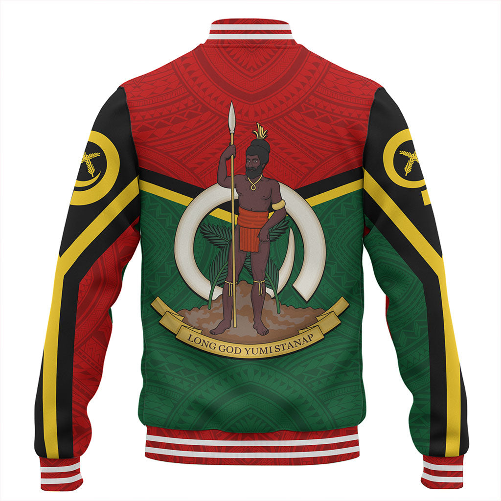 Vanuatu Baseball Jacket Tribal Flag Sport Style
