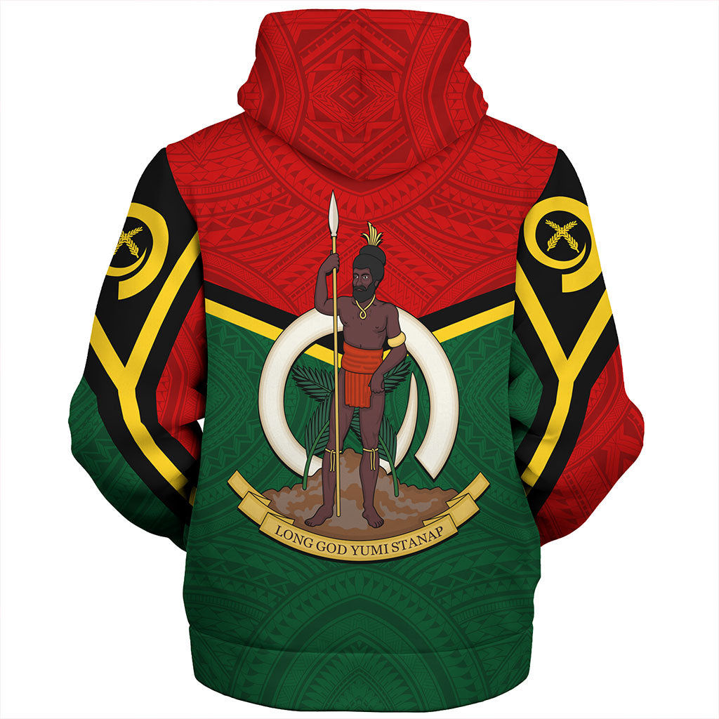 Vanuatu Sherpa Hoodie Tribal Flag Sport Style