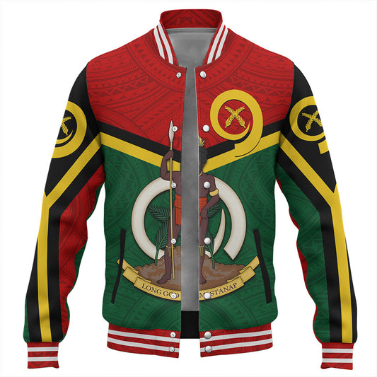 Vanuatu Baseball Jacket Tribal Flag Sport Style