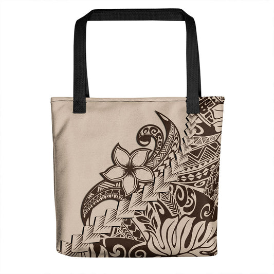Hawaii Tote Bag Tribal Plumeria Beautiful