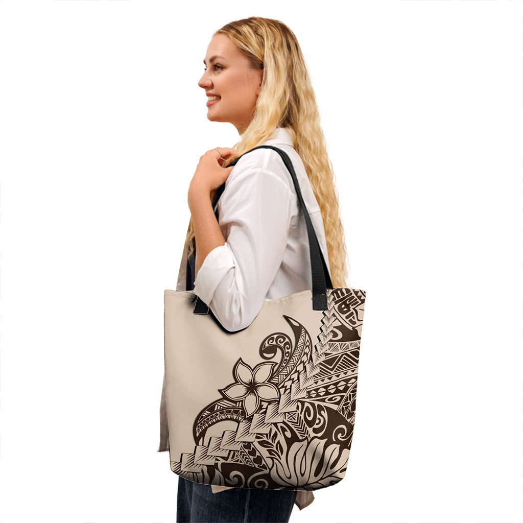 Hawaii Tote Bag Tribal Plumeria Beautiful