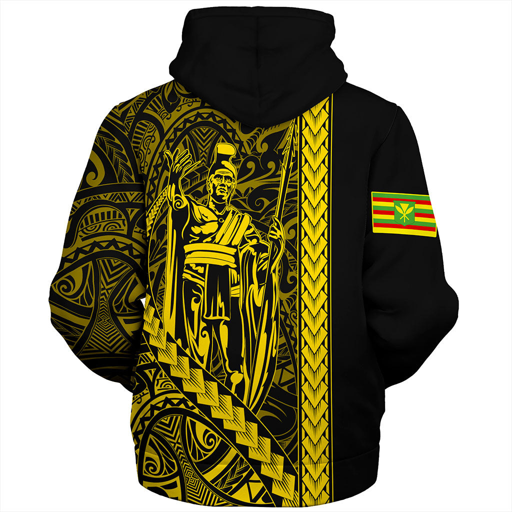 Hawaii Sherpa Hoodie Tribal Polynesian Kanaka Maoli King Kamehameha
